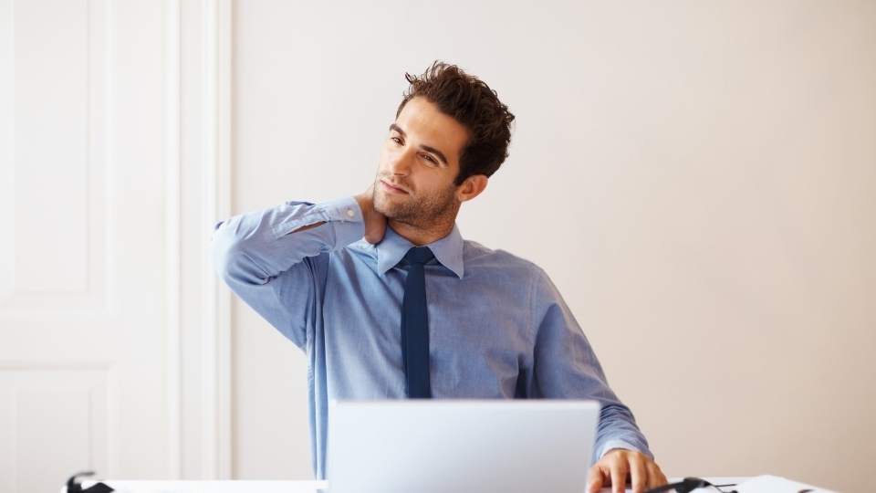 Man with neck pain